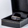Jewelry Avalanche Mens Black & Rose Gold Tungsten Carbide Wedding Band, Comfort-fit, Stepped Edge, 8mm - 4 of 4