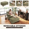 Dronkon 57in Indoor Lounge Chair with Ottoman, Sleeper Sofa Chaise Lounge for Living Room - 4 of 4