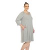 Plus Size Criss Cross Neckline Swing Dress - 2 of 4
