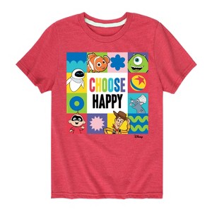 Boys' - Disney - Choose Happy Grid Short Sleeve Graphic T-Shirt - 1 of 4