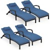 EROMMY Rattan Chaise Lounge Chairs Set of 4 - 2 of 4