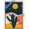 Trends International Cozy Joy - Desert Cactus At Night Framed Wall Poster Prints - 3 of 4