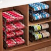FONTOI 4 Tiers Can Organizer Rack, Can Dispenser Organizer for Refrigerator, Set of 2 Stackable Beverage Dispenser Rack, Black, 6"*8"*18" - 2 of 4