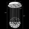 Crystal Chandelier Flush Mount Modern Pendant Lamp with Shiny Crystal Balls - 3 of 4