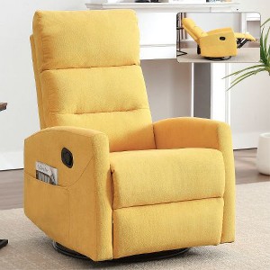 CENGHU Modern Manual Recliner Chair with Rocking Function,  360° Swivel Chair with Adjustable Backrest and Padded Armrests, Single Sofa Chair - 1 of 4
