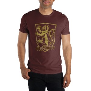 Harry Potter Gryffindor Logo Men's Burgundy Tee T-Shirt Shirt - 1 of 1