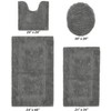 Lux Premium 100% Cotton Tufted Solid Reversible 4 Piece Bath Rug Set – Ultra-Soft, Water-Absorbent, Durable, Machine Washable Bathroom Rug - 2 of 4