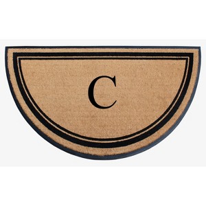 A1HC Natural Coir & Rubber Hand Flocked Large Monogrammed Door Mat 36" X 72" Thick Durable Doormats - 1 of 4