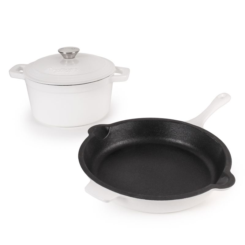 BergHOFF Neo 3Pc Cast Iron Cookware Set, 3qt. Covered Dutch Oven & 10" Fry Pan, 1 of 15