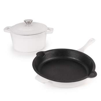 BergHOFF Neo 3Pc Cast Iron Cookware Set, 3qt. Covered Dutch Oven & 10" Fry Pan