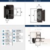 Amerock Double Demountable Hinges for Cabinet Doors with 1/2 Inch Overlay – Set of 2 - 3 of 4