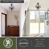 VAXCEL Beaumont 14-in W Gray and Natural Rope Farmhouse Cage Ceiling Light - 4 of 4