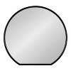 24" x 23" Caskill Flat Circle Decorative Wall Mirror Black - Kate & Laurel All Things Decor: Modern Style, MDF Frame, No Assembly Required - 2 of 4