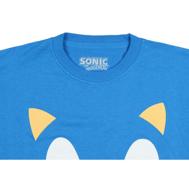 Sonic The Hedgehog Boys' Speedster Big Face Graphic Print T-Shirt, 3 of 4