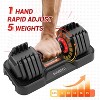 5-In-1 Dumbbell Set Adjustable Weights (5/10/15/20/25 LB Each), Free Weights Dumbbells Set for Home Gym,Compact Weight Set for Strength Training - 4 of 4