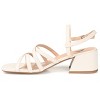 Journee Collection Womens Kempsy Open Square Toe Block Heel Sandals Beige 9.5 - 2 of 4