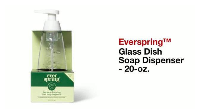 Glass Reusable Foaming Dish Soap Dispenser - Everspring&#8482;, 6 of 11, play video