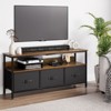 TV Stand with 3 Fabric Drawers, TV Cabinet for 55 Inch TV, Modern Living Room Storage TV Stand - 2 of 4