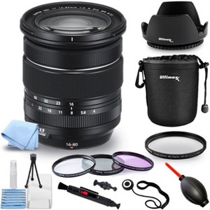 FUJIFILM XF 16-80mm f/4 R OIS WR Lens 16635613 - Pro Bundle with Lens Pouch, Tulip Hood Lens, Filter Kit, Lens Cap Keeper and More - 1 of 4