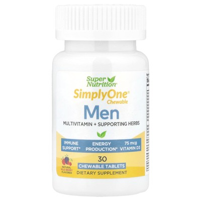 Men’s Multivitamin by Super Nutrition - Vitamin & Mineral Blend with Supporting Herbs & Whole Foods - Energy & Immune Support - Gluten Free, Non-GMO -