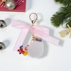 Unique Bargains Christmas Double Ring and Lobster Clasp Plush Mesh Metal Keychain 1 Pc - 4 of 4
