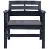 vidaXL 3 Piece Patio Lounge Set Plastic Anthracite - 3 of 4