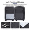 SKONYON 3 Piece Hardshell Luggage Sets Checked Spinner PC & ABS Luggage Set with YKK Zipper and TSA Lock - 4 of 4
