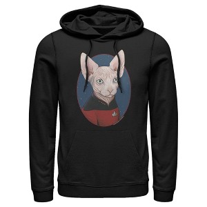 Men's Star Trek: The Next Generation Captain Jean Luc Picard Cat Pull Over Hoodie - 1 of 4