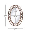 Franklin Iron Works Eden Oval Vanity Wall Mirror Vintage Rustic Beveled French Bronze Flower Vine Open Metal Frame 24" Wide for Bathroom Bedroom House - 4 of 4