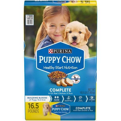 Purina Puppy Chow with Real Chicken & Rice Complete Dry Dog Food - 16.5lbs