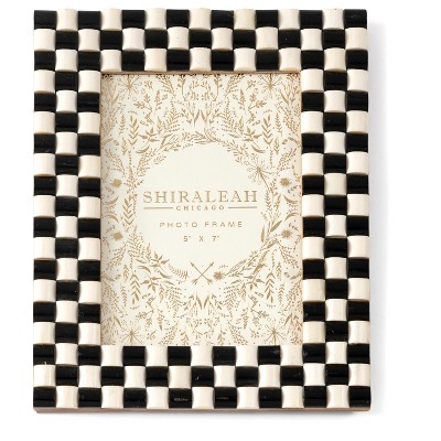 Shiraleah Black And White Ariston Woven 5x7 Picture Frame : Target