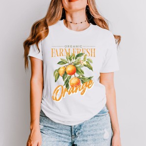Simply Sage Market Farm Fresh Orange Watercolor Short Sleeve Tee - 1 of 4