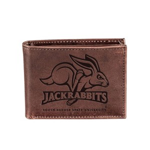 Evergreen NCAA South Dakota State Jackrabbits Brown Leather Bifold Wallet Officially Licensed with Gift Box - 1 of 1