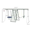 DSVIMOY Swing Set for Backyard, 5-in-1 Outdoor Playset for Kids, with Saucer Swing, Slide, Swing Seats, Green, 162.2"*70.9"*79.5" - 3 of 4