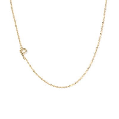 Kendra Scott 14K Gold Over Brass Mini "P" Initial Pendant Necklace - Gold
