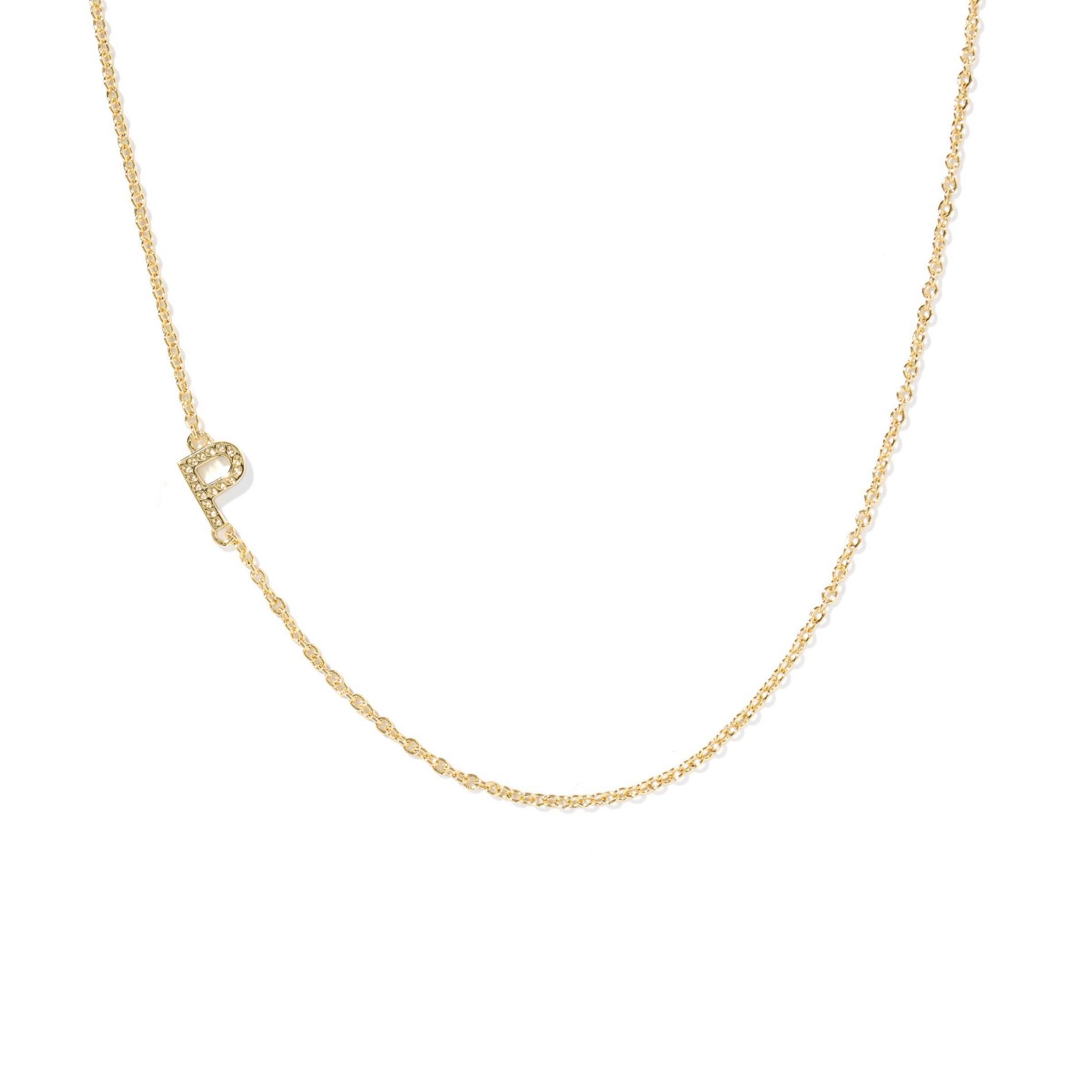 Kendra Scott 14K Gold Over Brass Mini "P" Initial Pendant Necklace - Gold