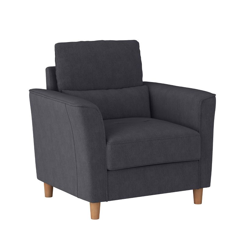 Georgia Upholstered Accent Armchair Dark Gray - CorLiving, 4 of 9