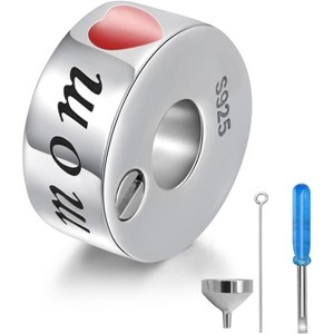 Sterling Silver Memorial Urn Charm for Ashes - Keepsake Pendant Gift in Memory of Loved Ones - 1 of 4