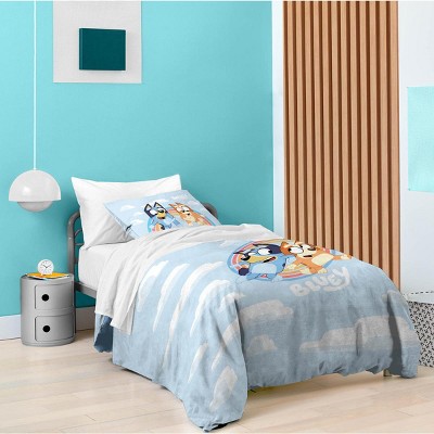 Bluey Rainbow Clouds Organic Cotton Full/Queen Duvet Cover Set
