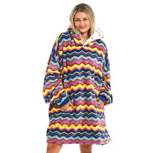 ADR Adult Wearable Blanket, Sweater Hoodie, Blanket with Sleeves for Men & Women Oversized Sweatshirt - 1 of 3