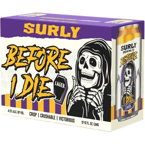 Surly Brewing Before I Die Lager - 12pk/12 fl oz Cans - 1 of 4