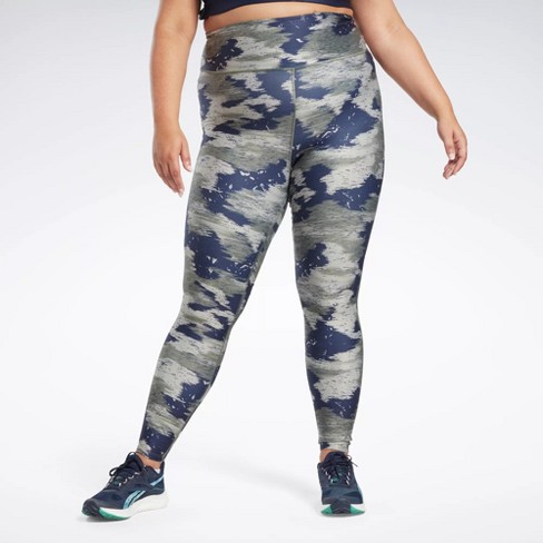 Reebok Workout Tights Hunter Print Ready Green Womens Athletic (plus Size) Leggings Camo : Target 2x