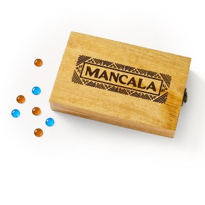 Matr Boomie Mancala Wooden Game Set - Hand Carved Mango Wood - 1 of 4