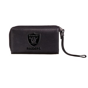Evergreen NFL Las Vegas Raiders Black Leather Women's Wristlet Wallet Officially Licensed with Gift Box - 1 of 1