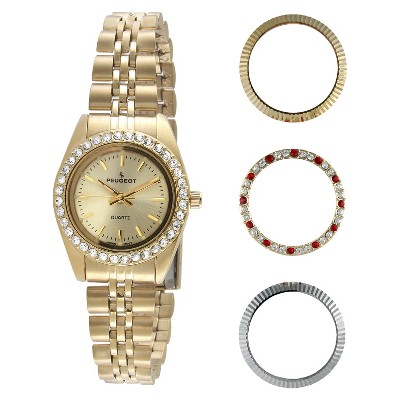 bezel gold watch