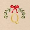 Linum Home Textiles Christmas MISTLETOE MONOGRAM - Embroidered Luxury 100% Turkish Cotton Hand Towels (Set of 2) - 3 of 3