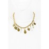 Slickblue Gold Chain Necklace, Mixed Charms With Crystal Accents, Retro Boho Style Jewelry, 16"+2" - 3 of 3