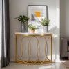 Hommoo 43.3 Inch Half Moon Console Table - 2 of 4
