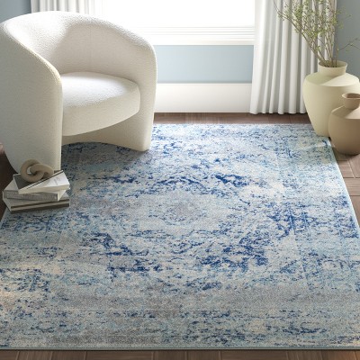 Elysian Fields Blue & Ivory Reversible Easy-Care Area Rug, 6' x 9'