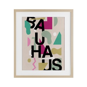 Stupell Industries Midcentury Modern Bauhaus Shapes Framed Print Under Glass - 1 of 4